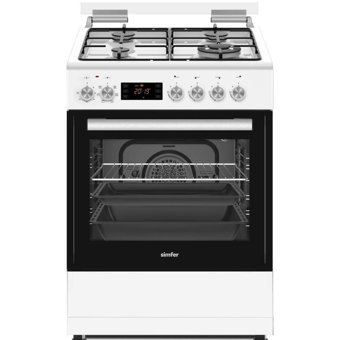 Simfer 1262 60 lt A Enerji Sınıfı Doğalgazlı Ocaklı Solo Fırın Beyaz