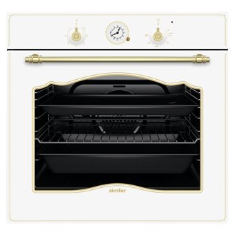 Simfer 7348 Retro 60 lt A Enerji Sınıfı Ankastre Fırın Beyaz