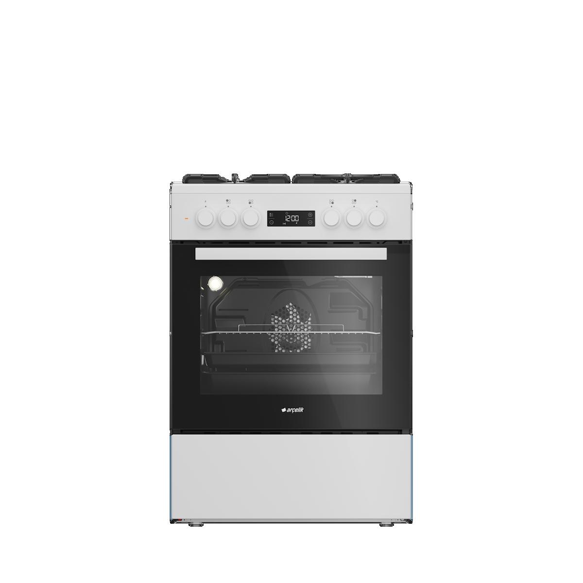 Arçelik F 8440 EB 66 lt A Enerji Sınıfı Doğalgazlı Ocaklı Solo Fırın Beyaz