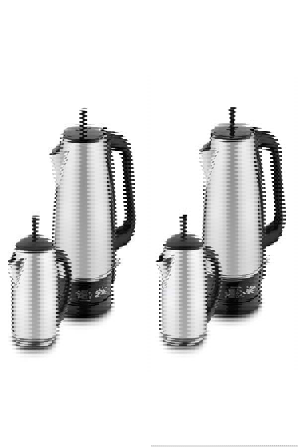 Sinbo STM 5827 Otomatik Paslanmaz Çelik Demlikli 2200 W Işıklı Paslanmaz Çelik Inox Çay Makinesi