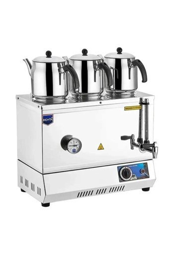 Remta EP03 Otomatik Paslanmaz Çelik Demlikli 2200 W Işıklı Paslanmaz Çelik Inox Çay Makinesi