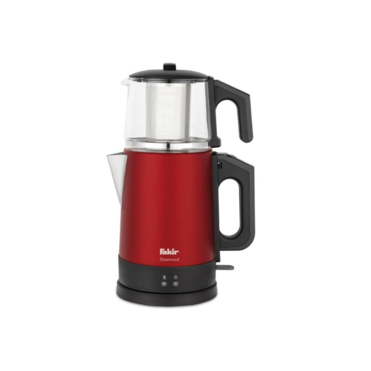 Fakir Chaimood Rouge Otomatik Cam Demlikli 1800 W Işıklı Plastik Kırmızı Çay Makinesi