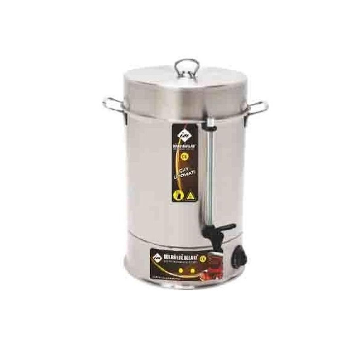 Bülbüloğulları Otomatik Paslanmaz Çelik Demlikli 2000 W Işıklı Paslanmaz Çelik Inox Çay Makinesi