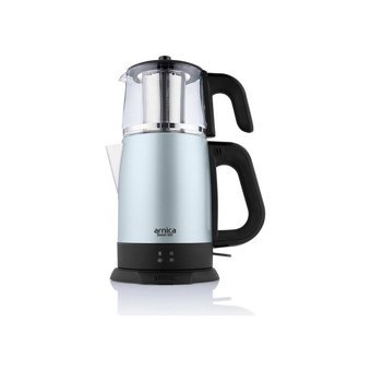 Arnica Otomatik Cam Demlikli 1800 W Işıklı Paslanmaz Çelik Mint Yeşili Çay Makinesi
