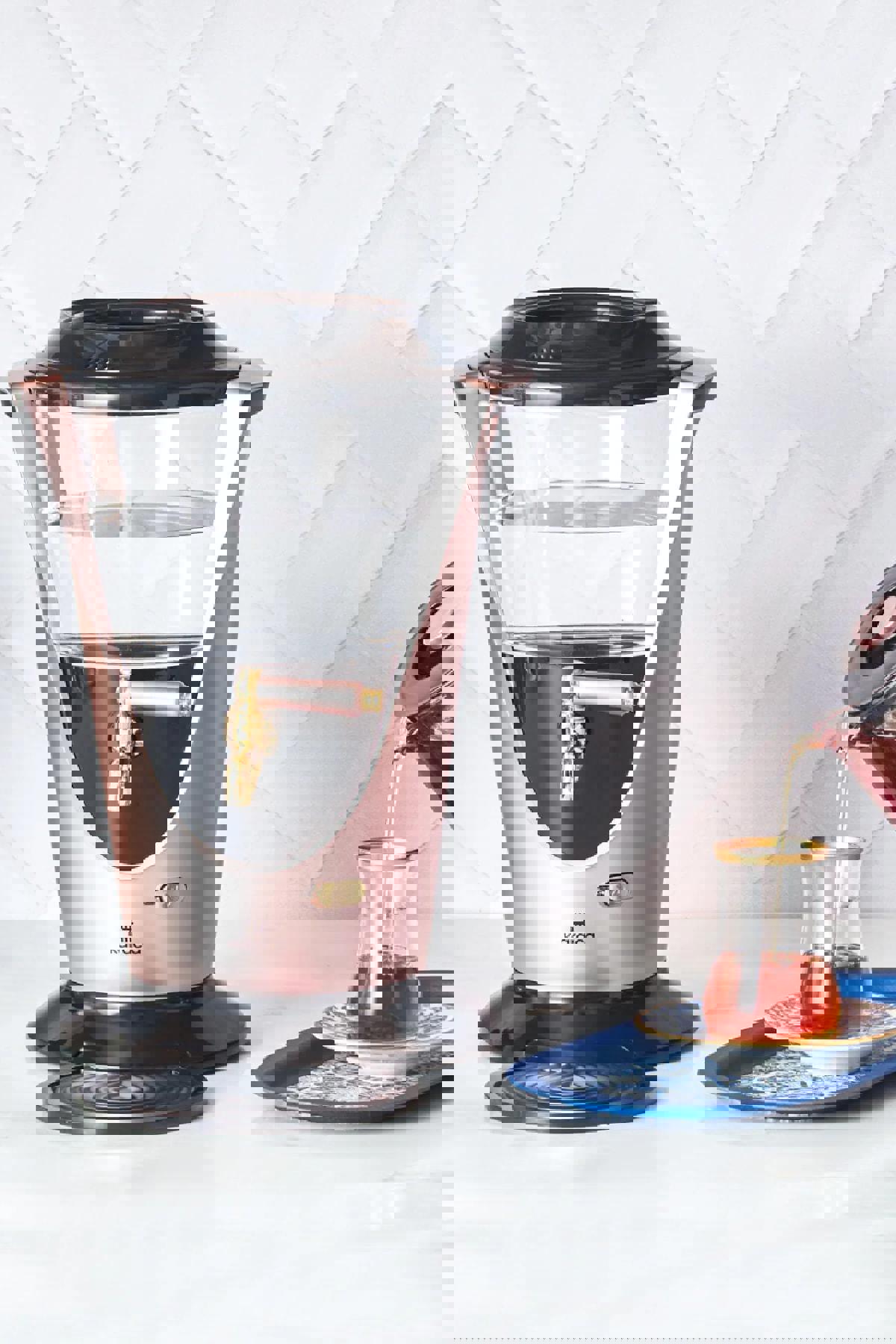 Karaca Otomatik Cam Demlikli 1500 W Işıklı Cam Rose Gold Çay Makinesi