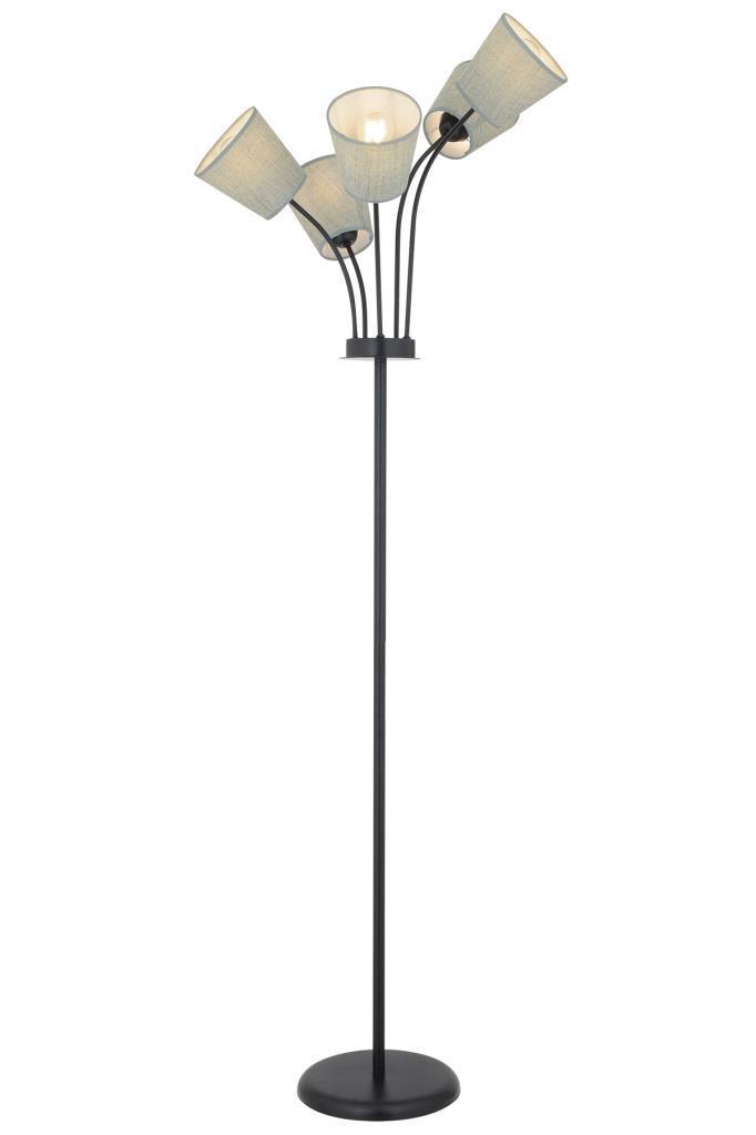 Apliqa Modern 5'li Metal Tek Ayaklı Yavrulu Lambader Siyah