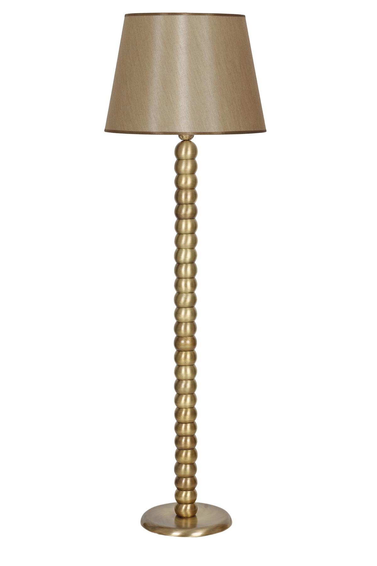 Vinner Jasmine Series Modern Tekli Metal Tek Ayaklı Şapka Lambader Vizon