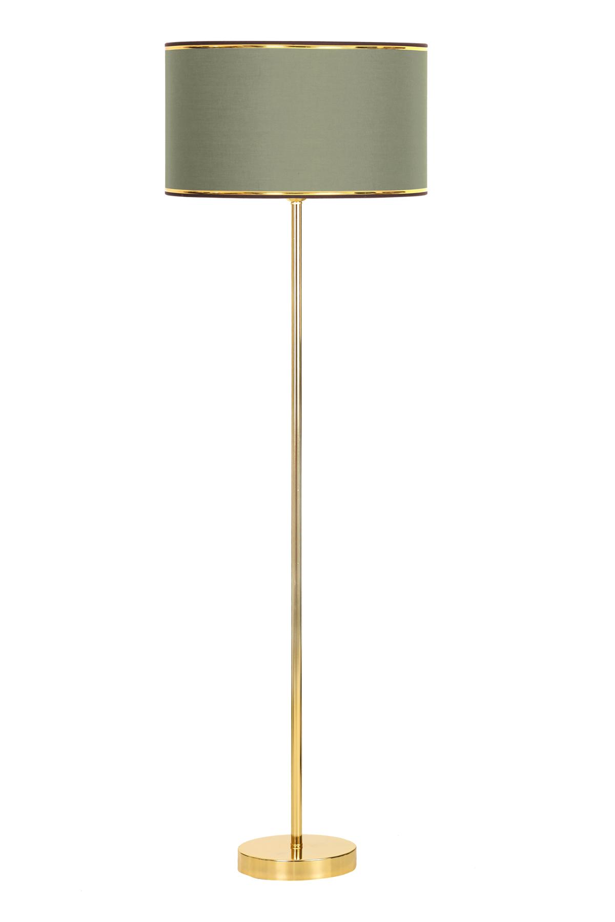 Vinner Conic Modern Tekli Metal Tek Ayaklı Silindir Lambader Gold - Haki