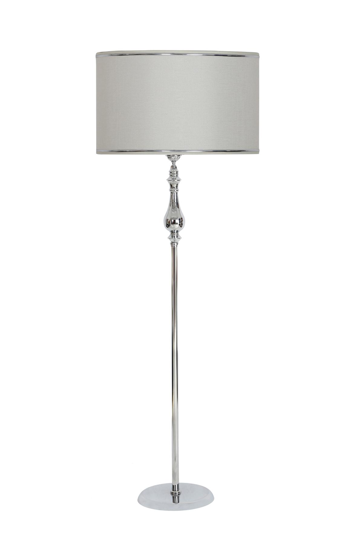 Vinner Solid Modern Tekli Metal Tek Ayaklı Silindir Lambader Krem