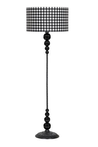 Vinner Caracas Modern Tekli Metal Tek Ayaklı Silindir Lambader Beyaz - Siyah