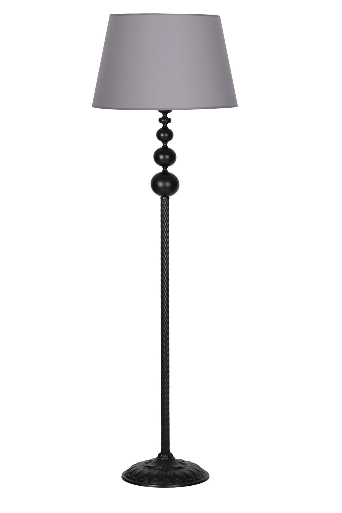 Vinner Grasse Modern Tekli Metal Tek Ayaklı Şapka Lambader Gri