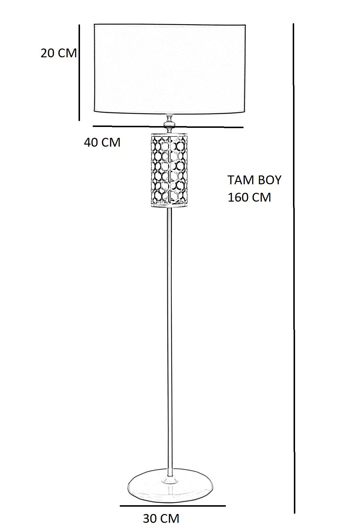 Vinner Laser 5709 Modern Tekli Metal Tek Ayaklı Silindir Lambader Kırmızı