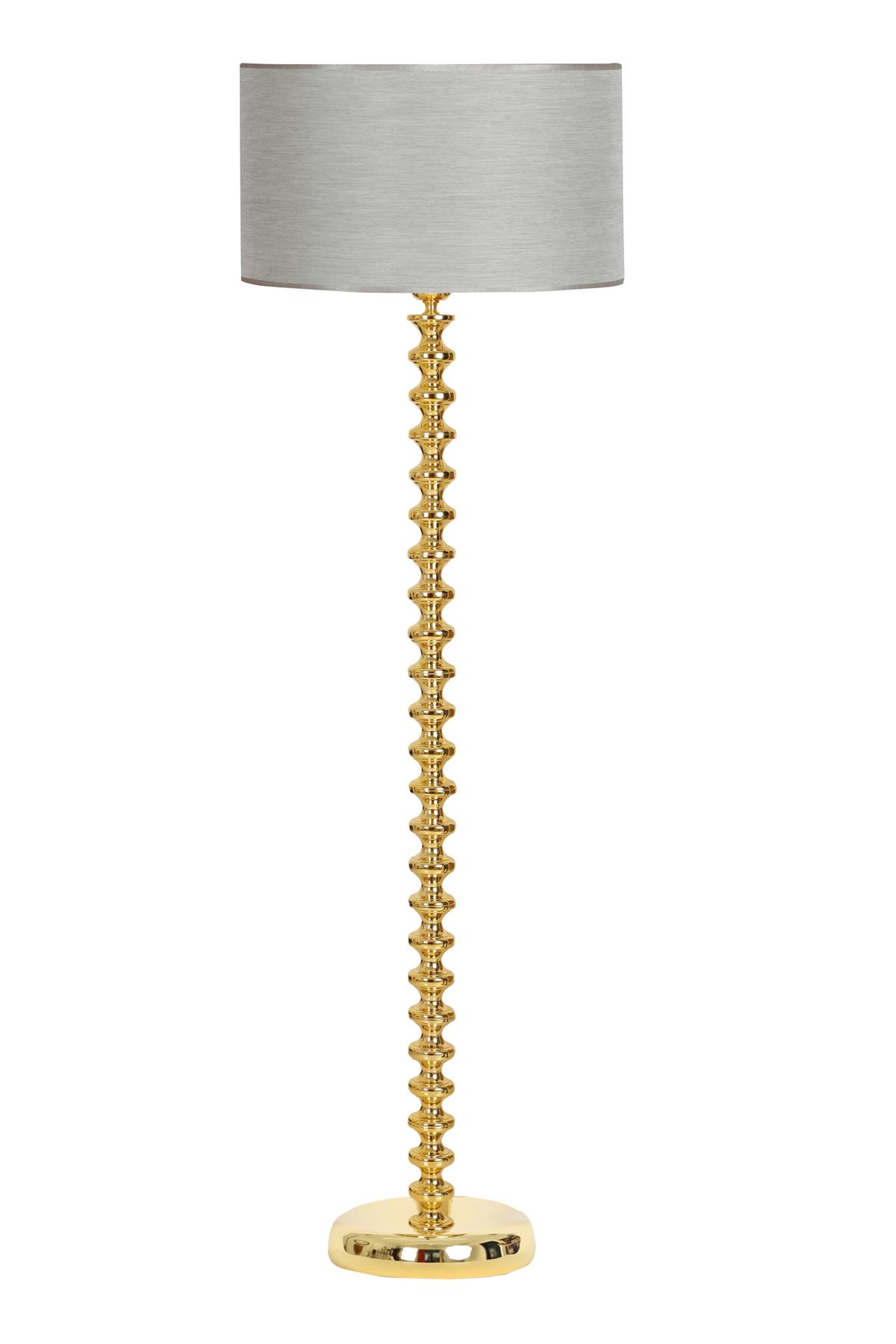 Vinner Jasmine Series 5802 Modern Tekli Metal Tek Ayaklı Silindir Lambader Açık Gri