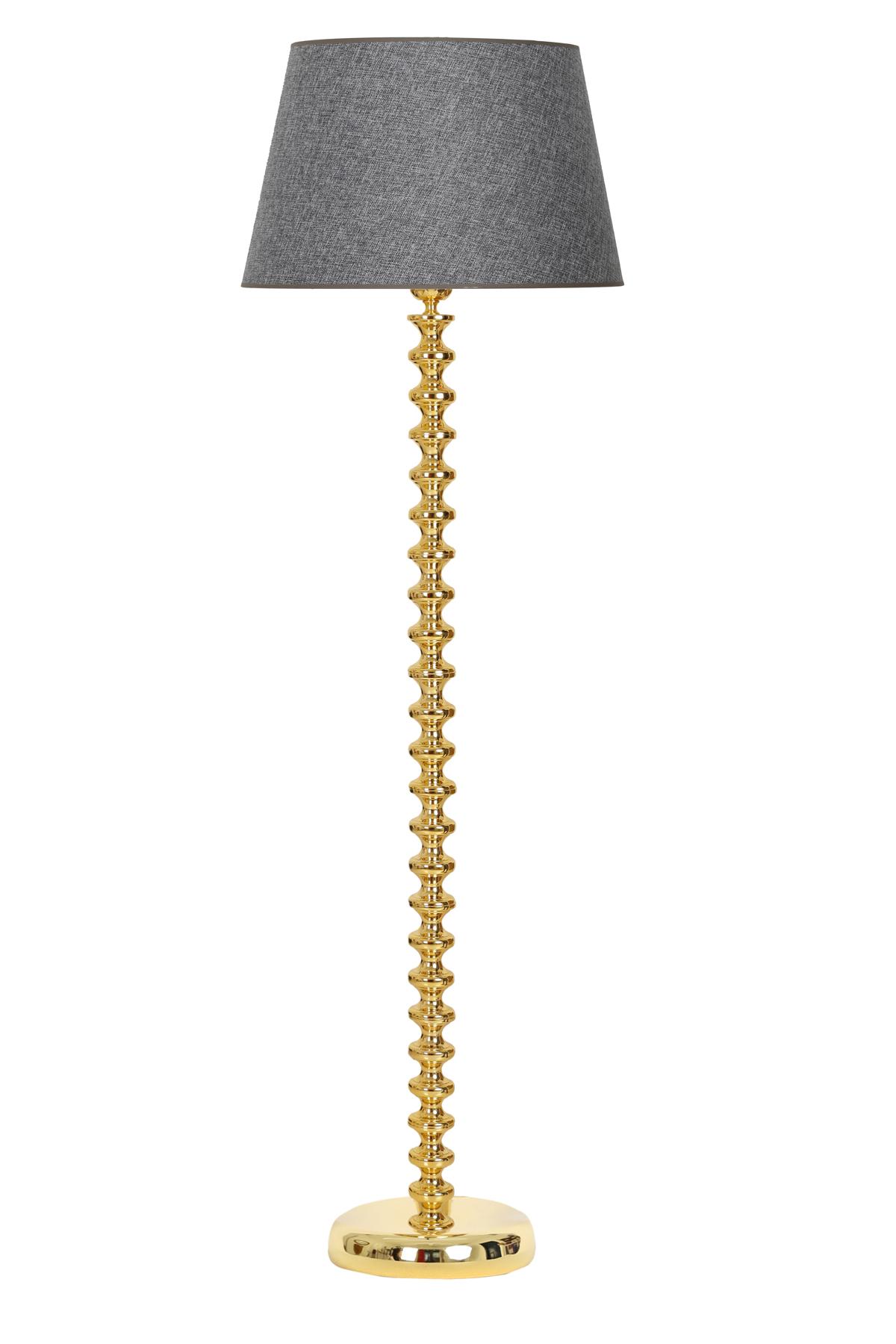 Vinner Jasmine Series 5802 Modern Tekli Metal Tek Ayaklı Şapka Lambader Koyu Gri