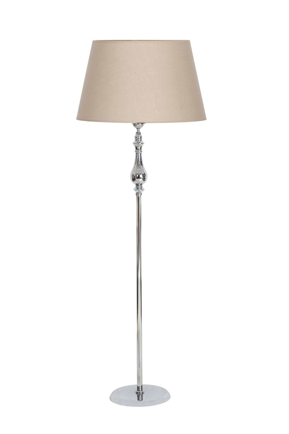 Vinner Solid Modern Tekli Metal Tek Ayaklı Şapka Lambader Bej