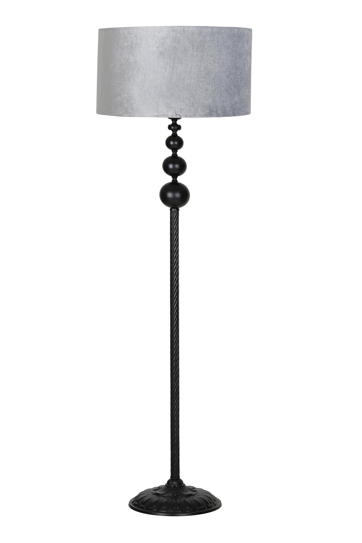 Vinner Grasse Modern Tekli Metal Tek Ayaklı Silindir Lambader Gümüş