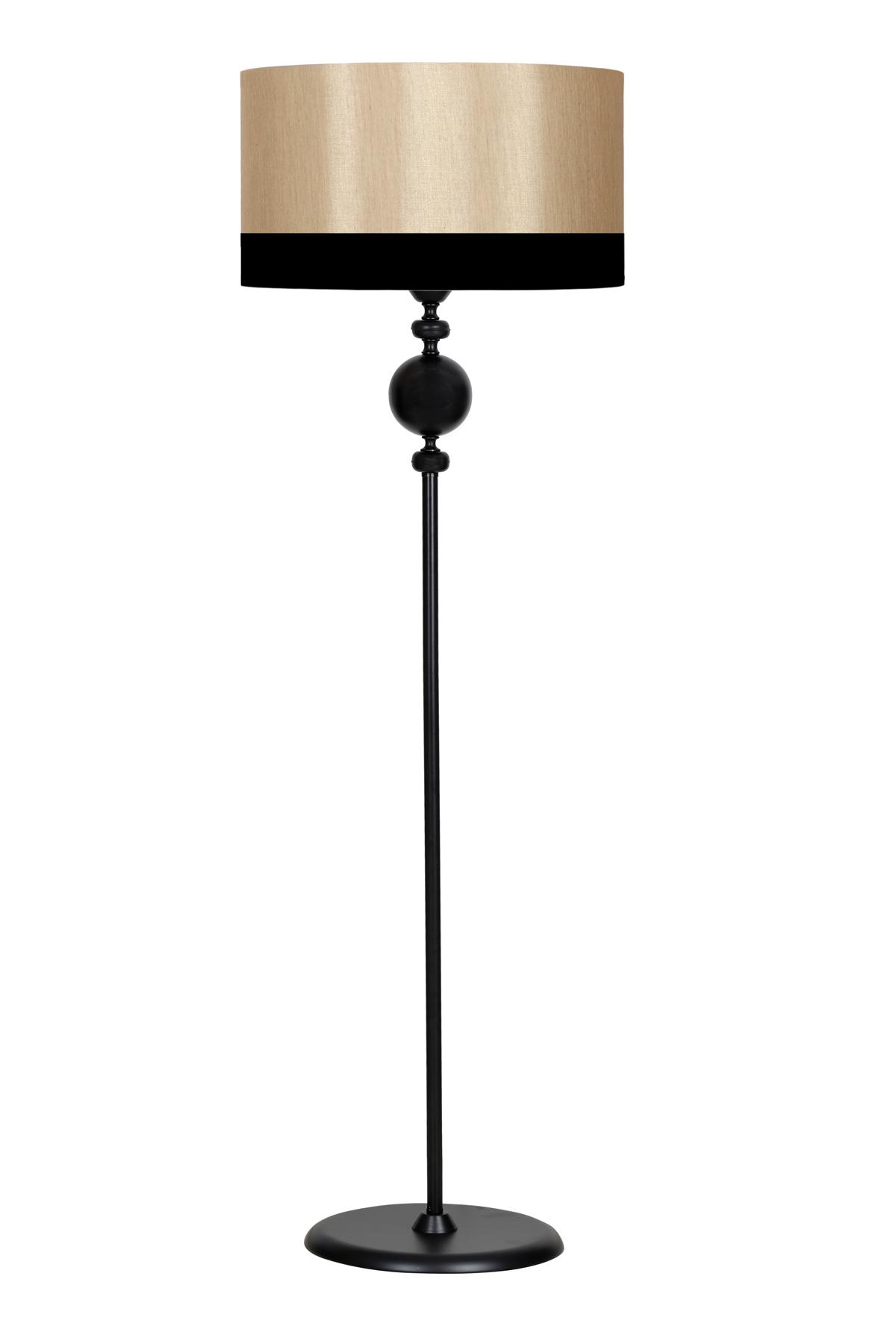 Vinner Oslo Modern Tekli Metal Tek Ayaklı Silindir Lambader Bronz - Siyah