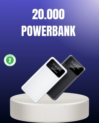 Akıllı LCD Ekranlı 20.000mAh Powerbank PD + USB + Type-C toyigoo