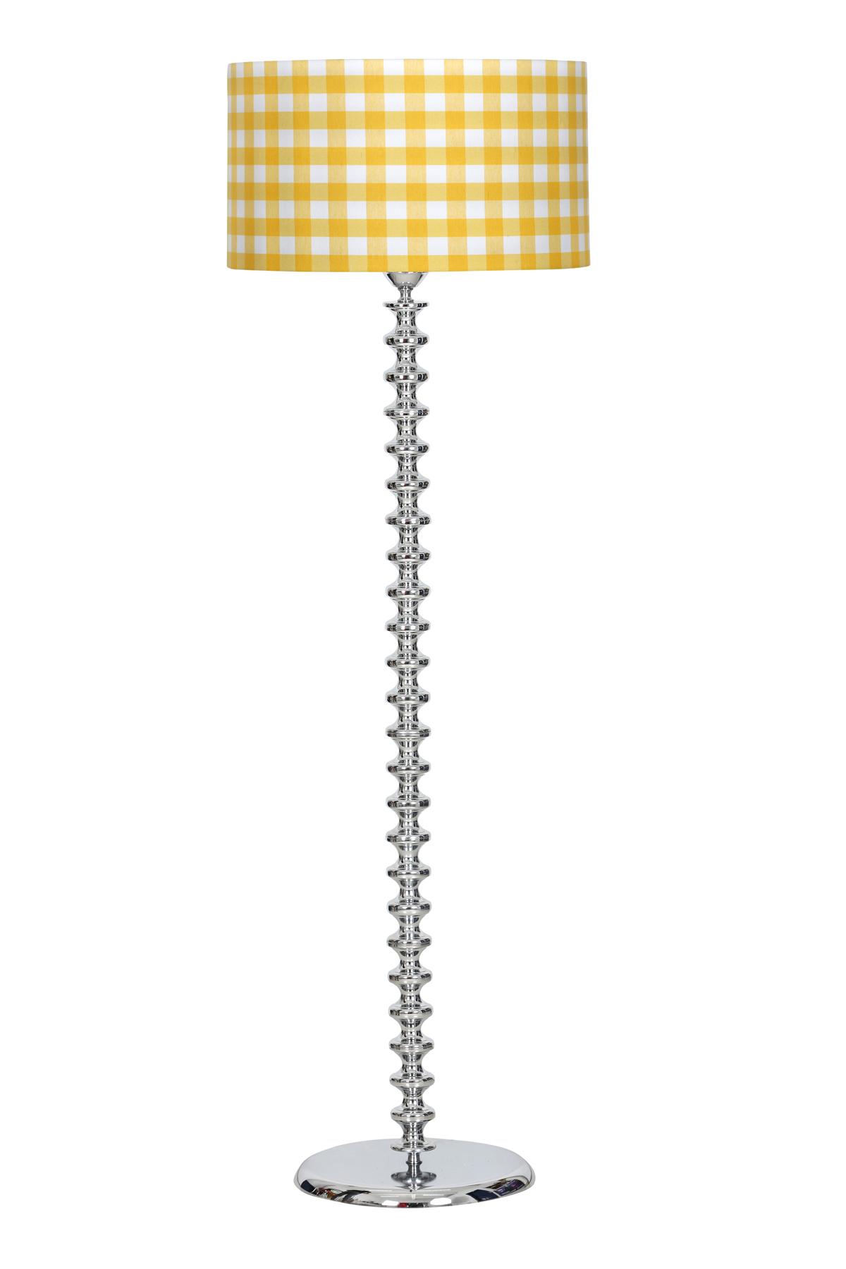 Vinner Jasmine Series LM-5803 Modern Tekli Metal Tek Ayaklı Silindir Lambader Beyaz - Sarı