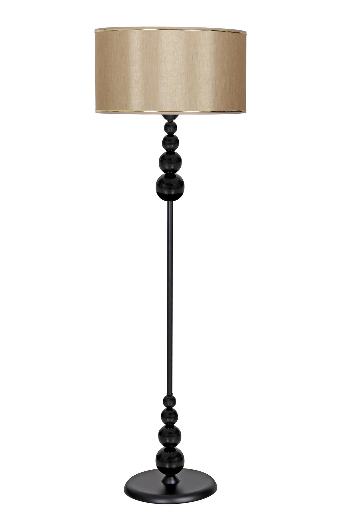 Vinner Prag Modern Tekli Metal Tek Ayaklı Silindir Lambader Vizon