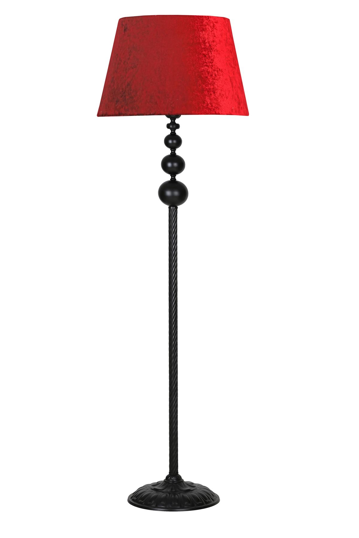 Vinner Grasse Modern Tekli Metal Tek Ayaklı Şapka Lambader Kırmızı
