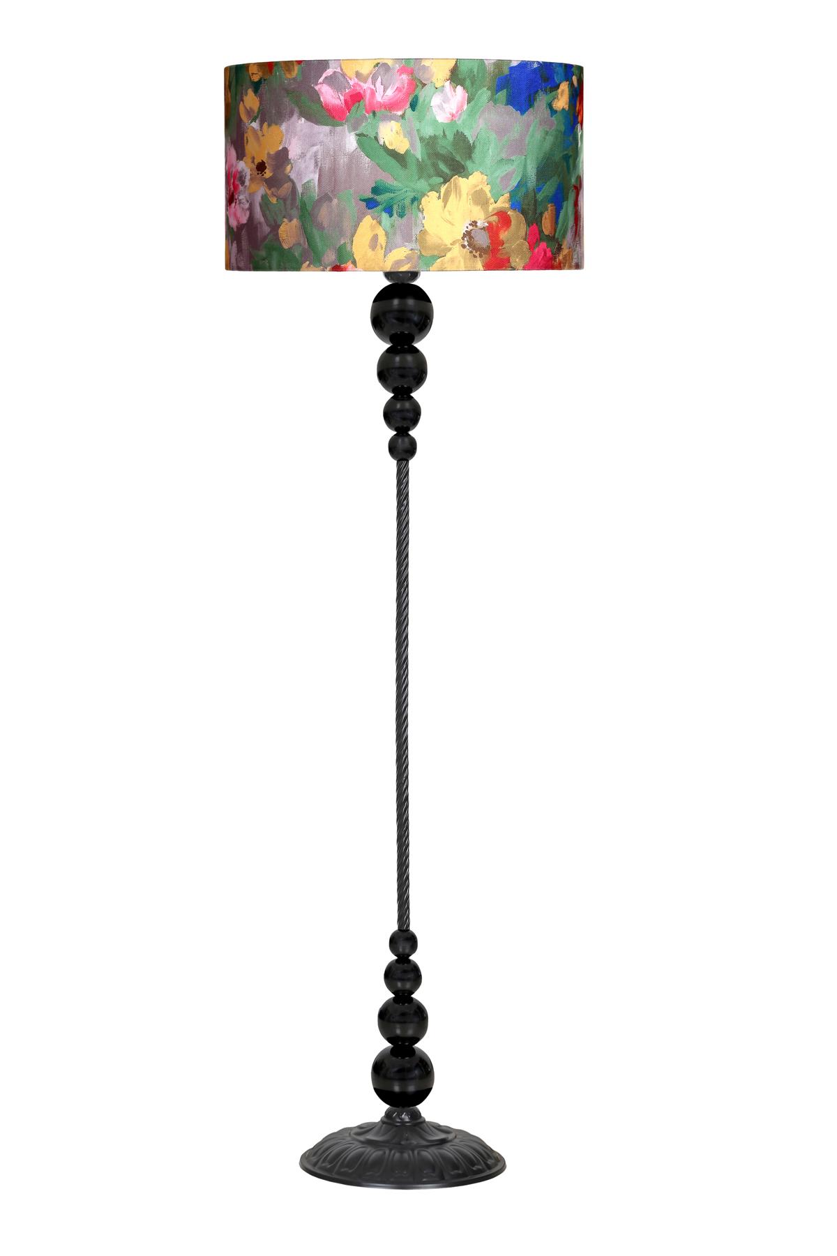 Vinner Caracas Modern Tekli Metal Tek Ayaklı Silindir Lambader Violet