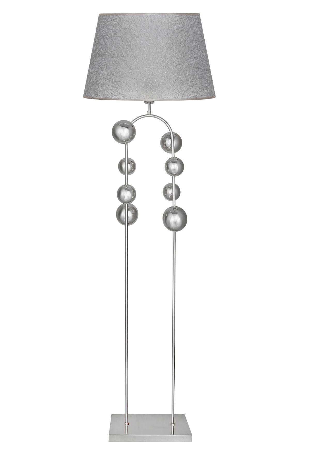 Vinner Modern Tekli Metal Tek Ayaklı Şapka Lambader Kırçıllı Gri