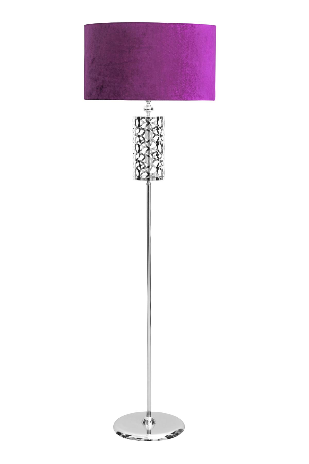 Vinner Laser 5707 Modern Tekli Metal Tek Ayaklı Silindir Lambader Mor