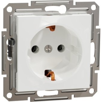 Schneider Asfora Beyaz Topraklı Priz