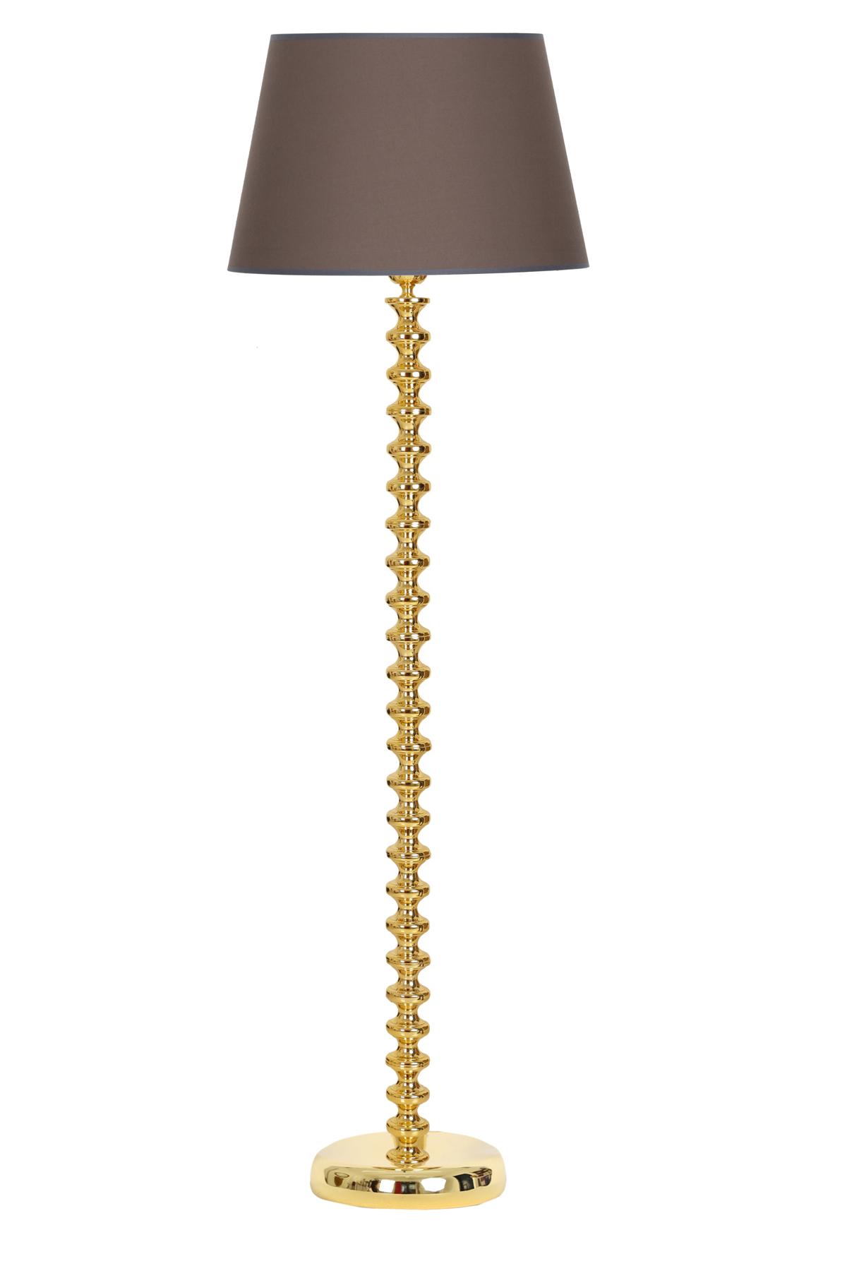 Vinner Jasmine Series 5802 Modern Tekli Metal Tek Ayaklı Şapka Lambader Kahverengi