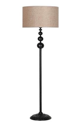 Vinner Grasse Modern Tekli Metal Tek Ayaklı Silindir Lambader Kum Beji