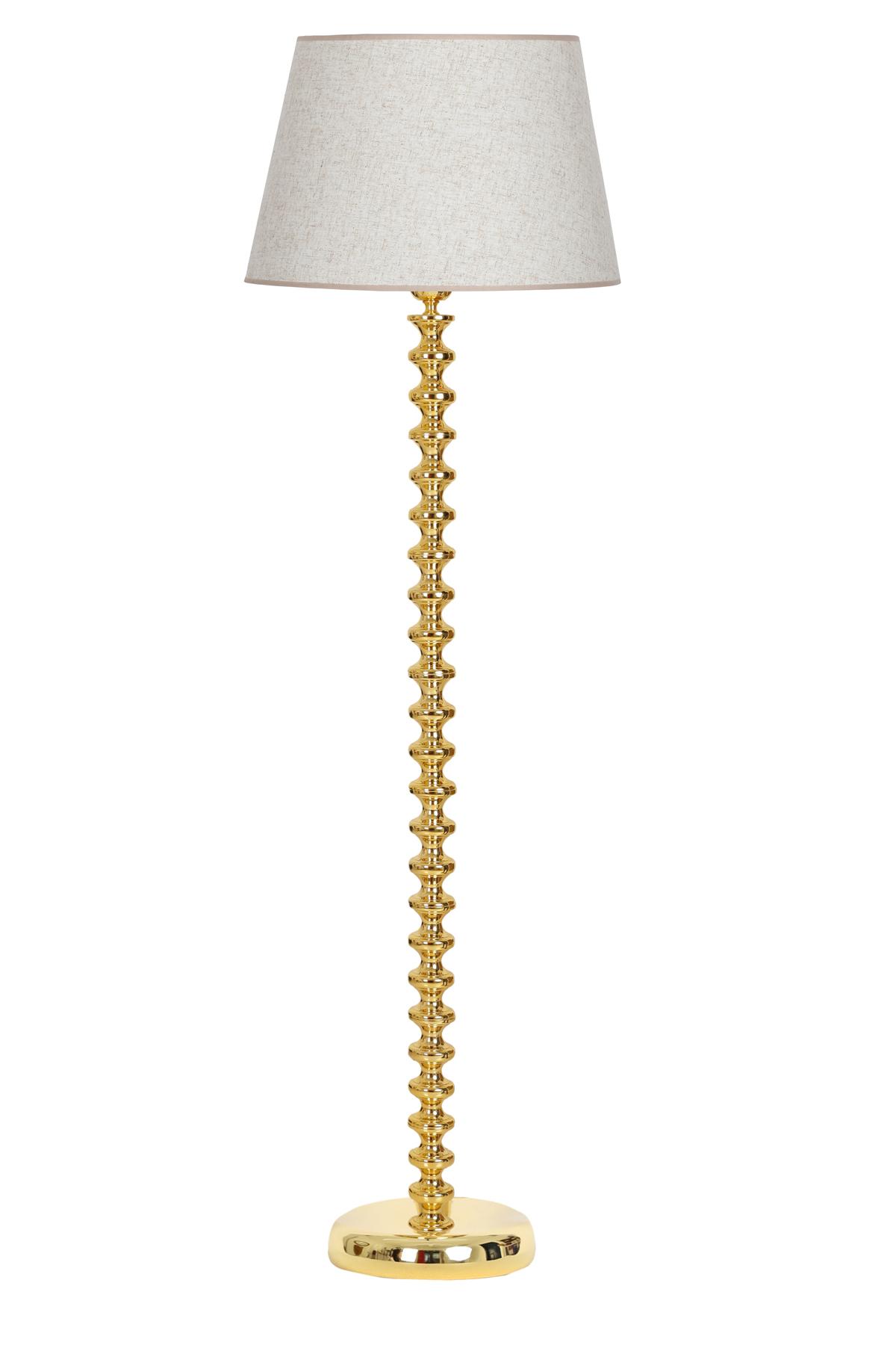 Vinner Jasmine Series 5802 Modern Tekli Metal Tek Ayaklı Şapka Lambader Kırçıllı Beyaz