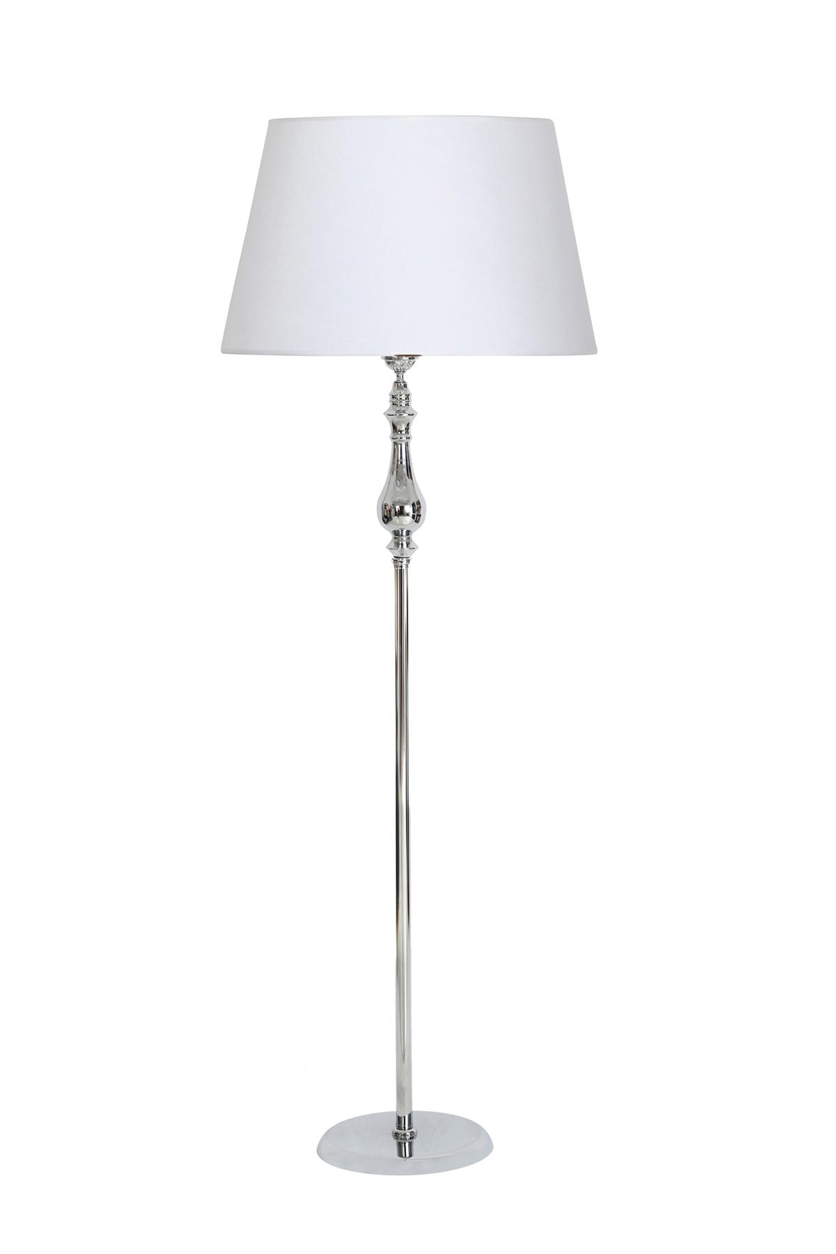 Vinner Solid Modern Tekli Metal Tek Ayaklı Şapka Lambader Beyaz