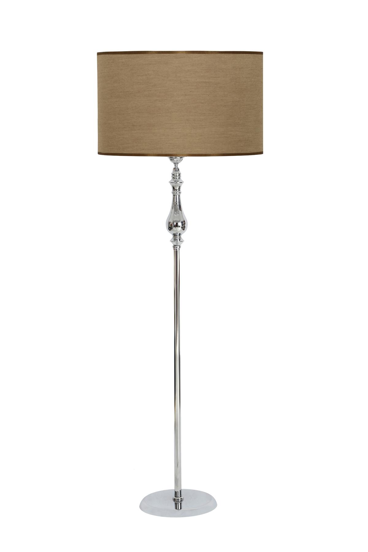 Vinner Solid Modern Tekli Metal Tek Ayaklı Silindir Lambader Koyu Kahverengi