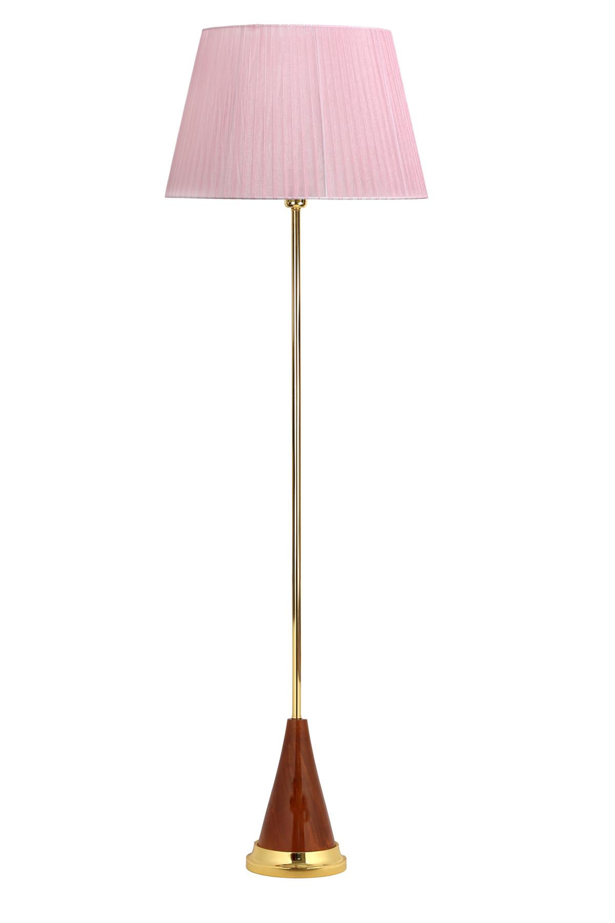 Vinner Nancy Vintage Tekli Metal Tek Ayaklı Şapka Lambader Pembe