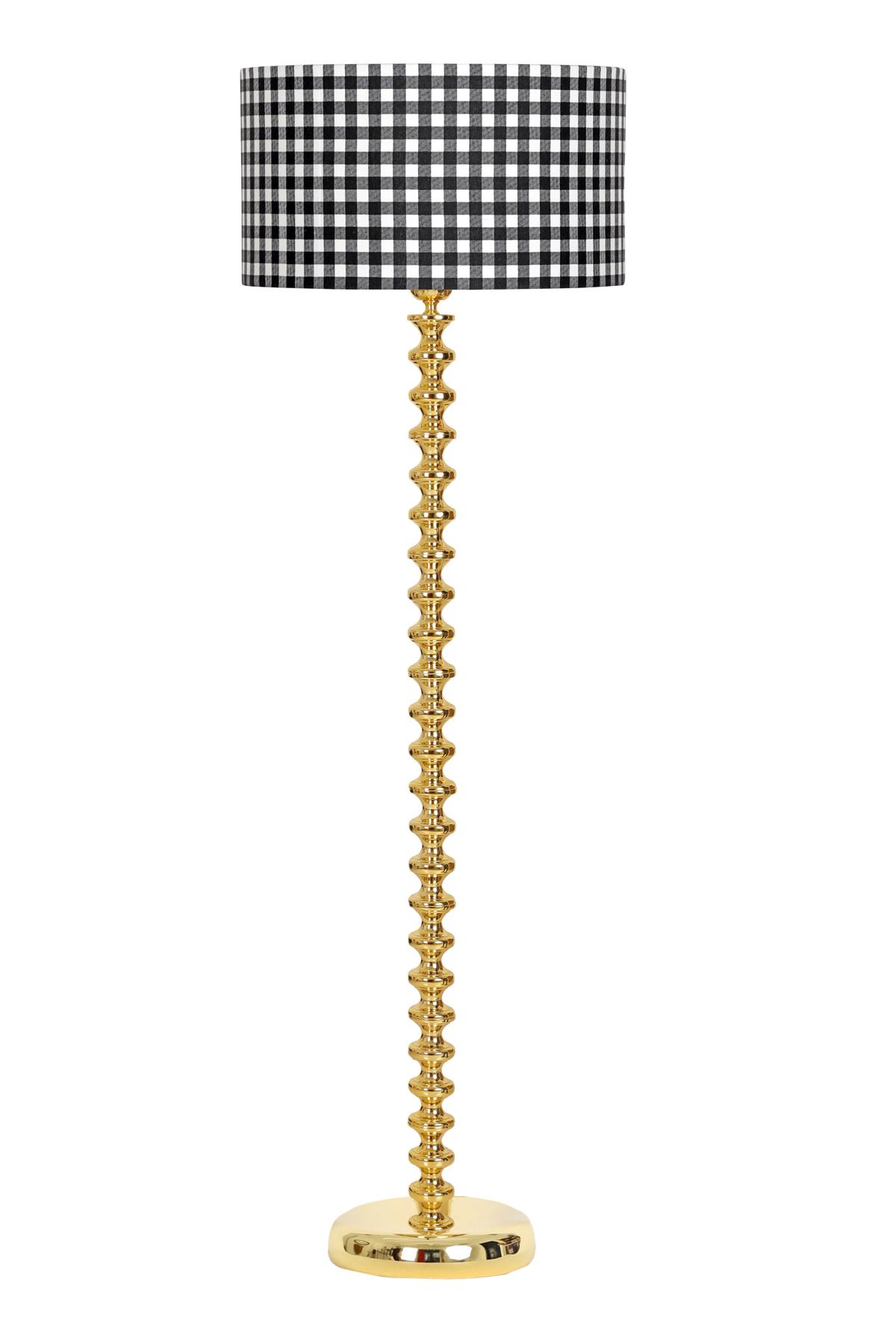 Vinner Jasmine Series 5802 Modern Tekli Metal Tek Ayaklı Silindir Lambader Beyaz - Siyah