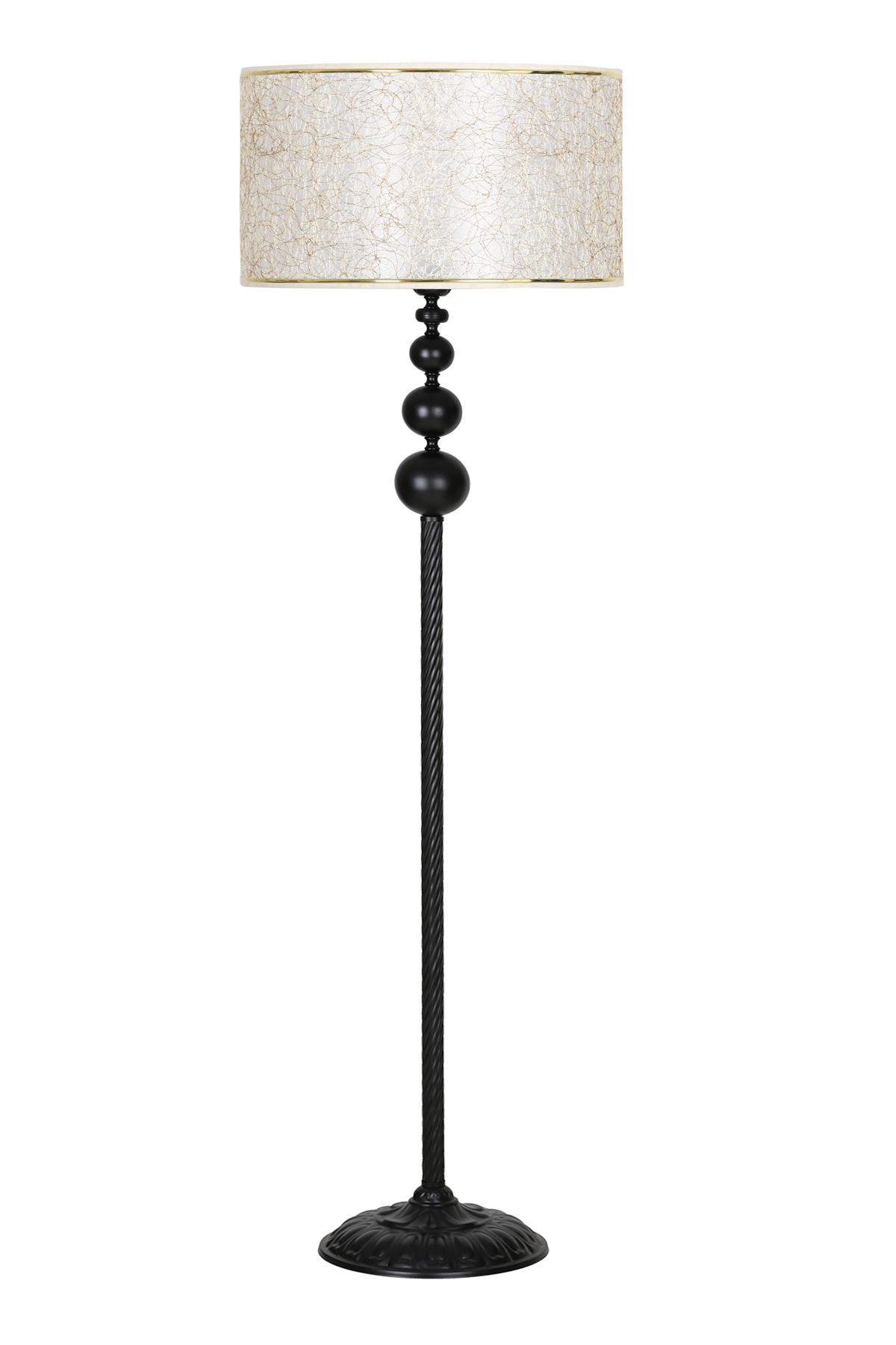 Vinner Grasse Modern Tekli Metal Tek Ayaklı Silindir Lambader Kırçıllı Sarı