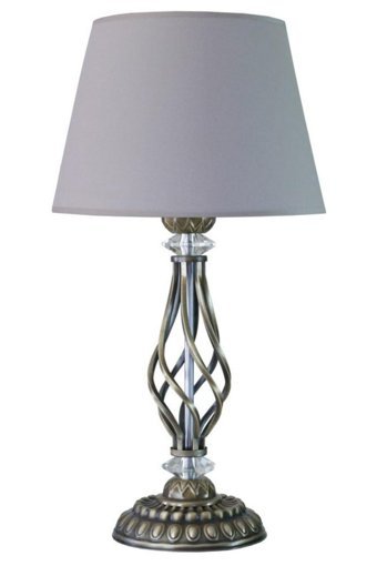 Vinner Eskitme Kaplama Jasmine Series AB-5805 Tekli Metal Tek Ayaklı Abajur Beyaz - Siyah