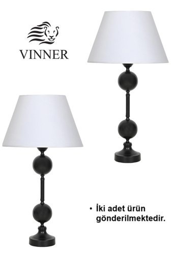 Vinner Pink Flower Tekli Kumaş Tek Ayaklı Abajur Yeşil