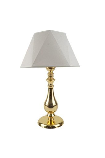 Vinner Gold Kaplama Çift Kristal Küre Tekli Metal Tek Ayaklı Abajur Vizon