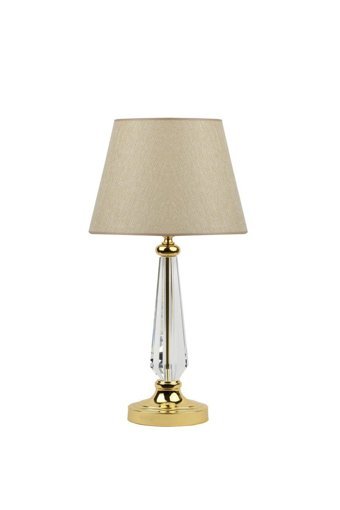Vinner Gold Kaplama Jasmine Series Tekli Metal Tek Ayaklı Abajur Bej