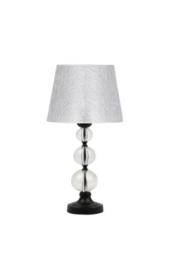Vinner Krom Kaplama Jasmine Series AB-5807 Tekli Metal Tek Ayaklı Abajur Beyaz-Mavi