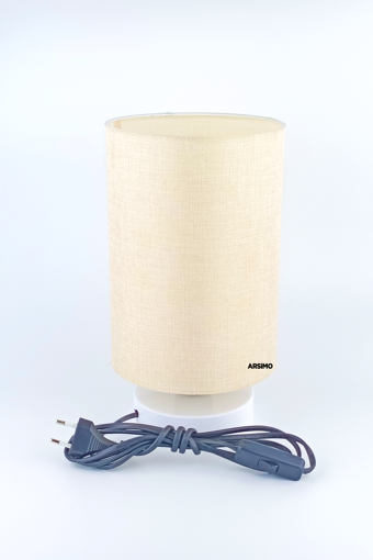 Arsimo Silindir Tekli Plastik Tek Ayaklı Abajur Fuşya