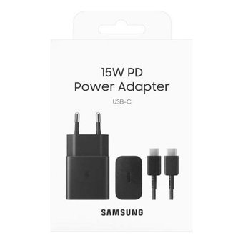 Samsung EP-T1510X Universal Type-C Kablolu 15 W Hızlı Şarj Aleti Siyah