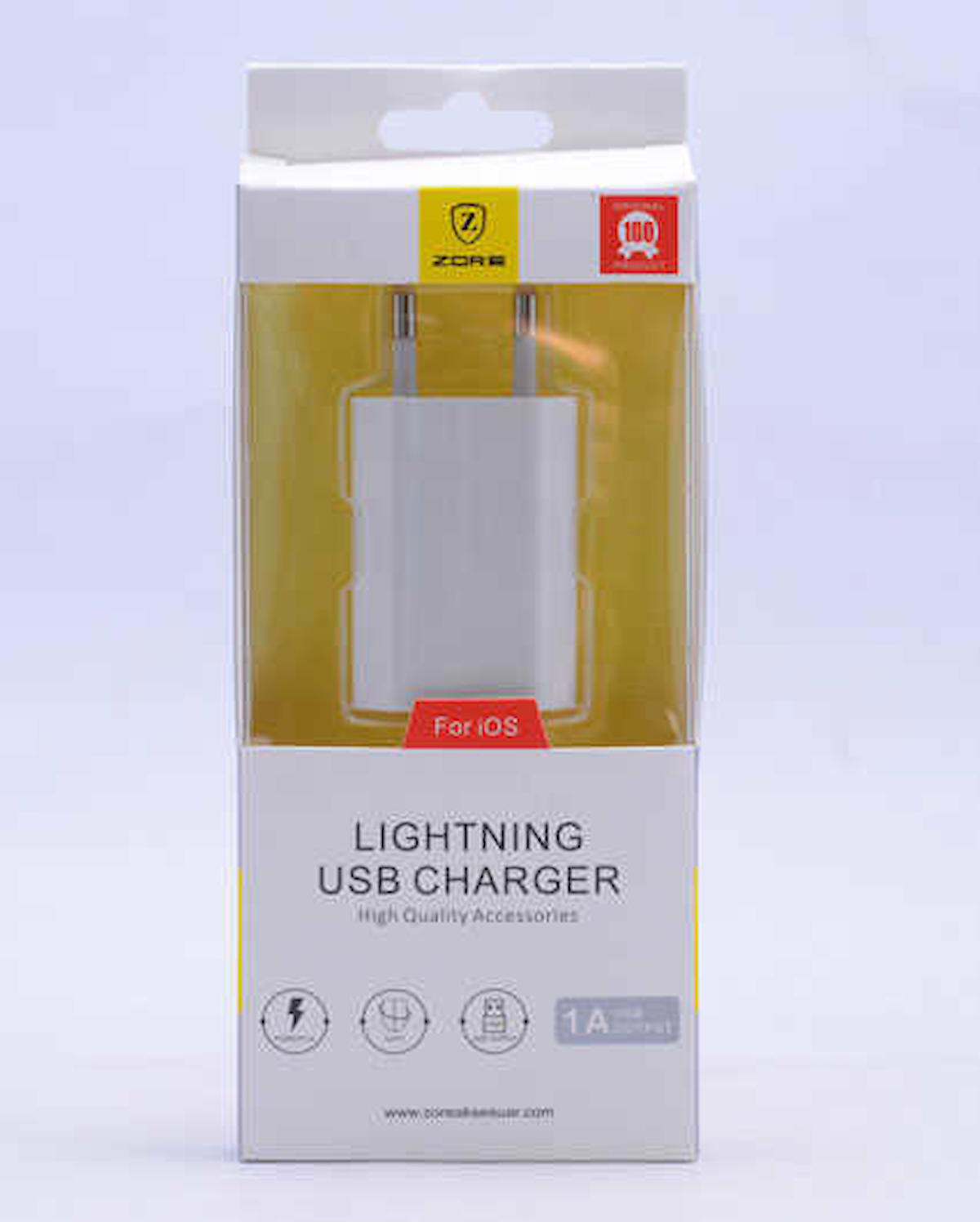 Zore Z-06 iPhone Lightning Kablolu Hızlı Şarj Aleti Beyaz