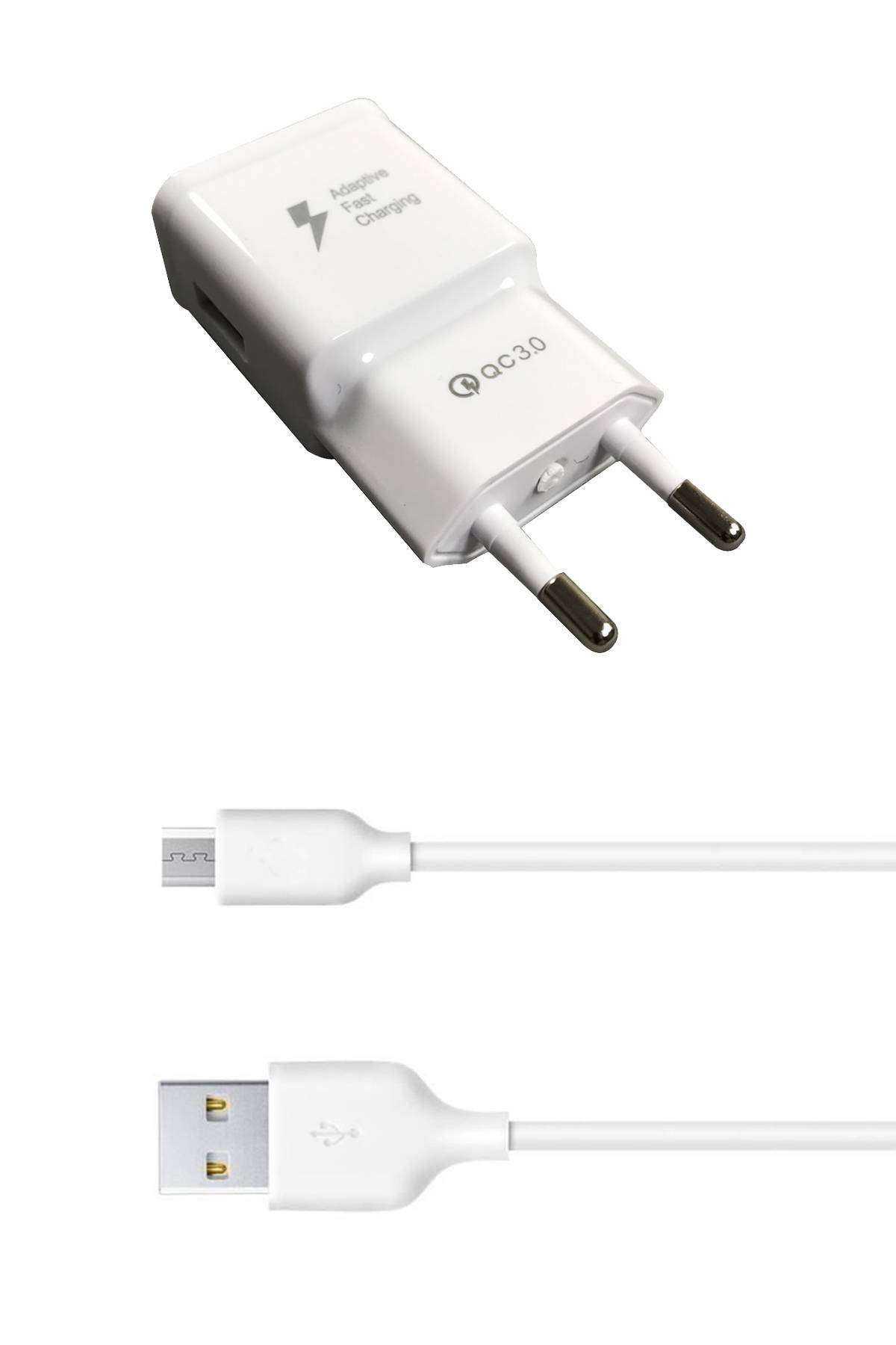 Royaleks Universal Micro USB Kablolu 3.1 Amper Hızlı Şarj Aleti Beyaz