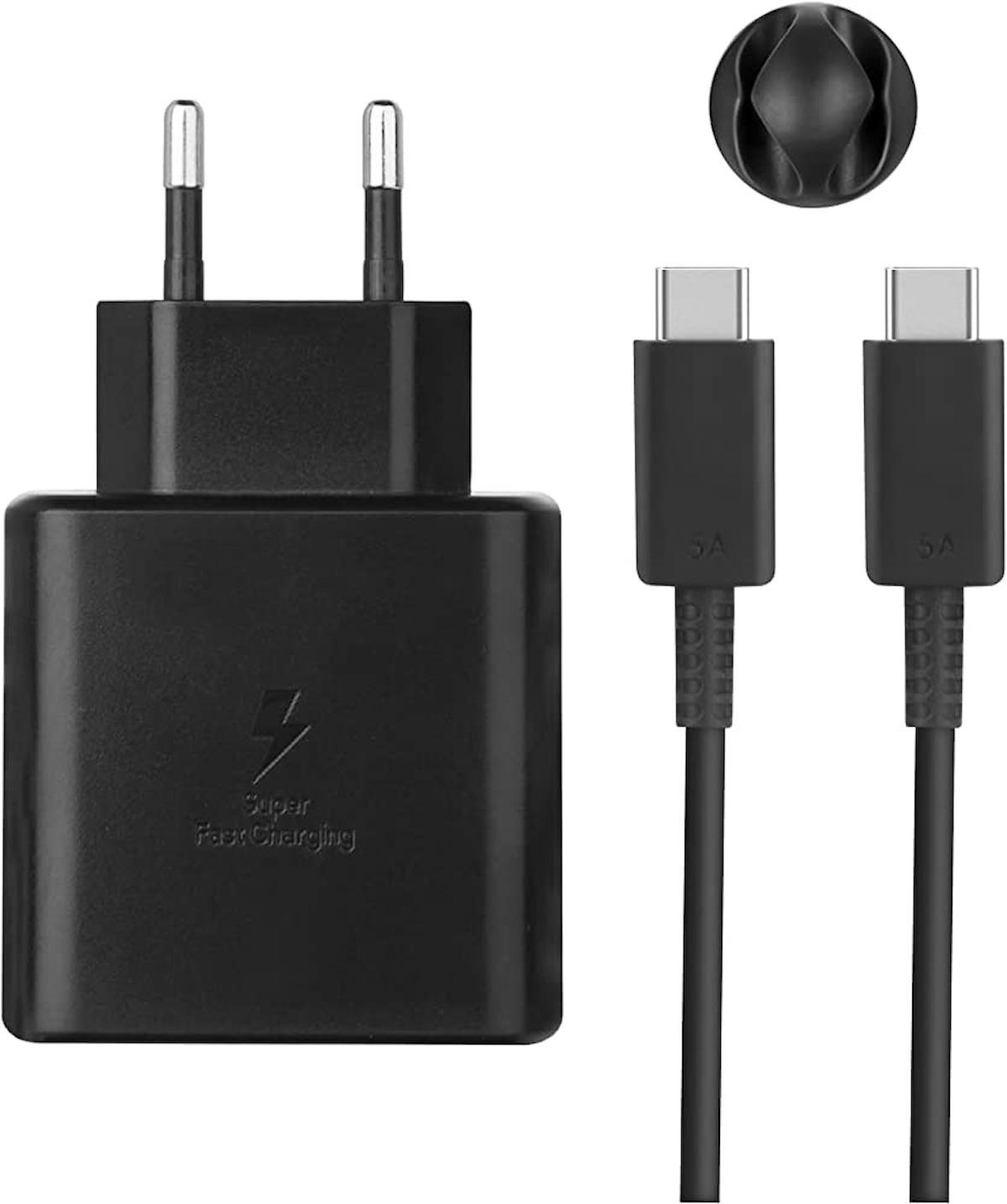 Samsung EP-TA845XBCGCN Samsung Type-C Kablolu 45 W Hızlı Şarj Aleti Siyah