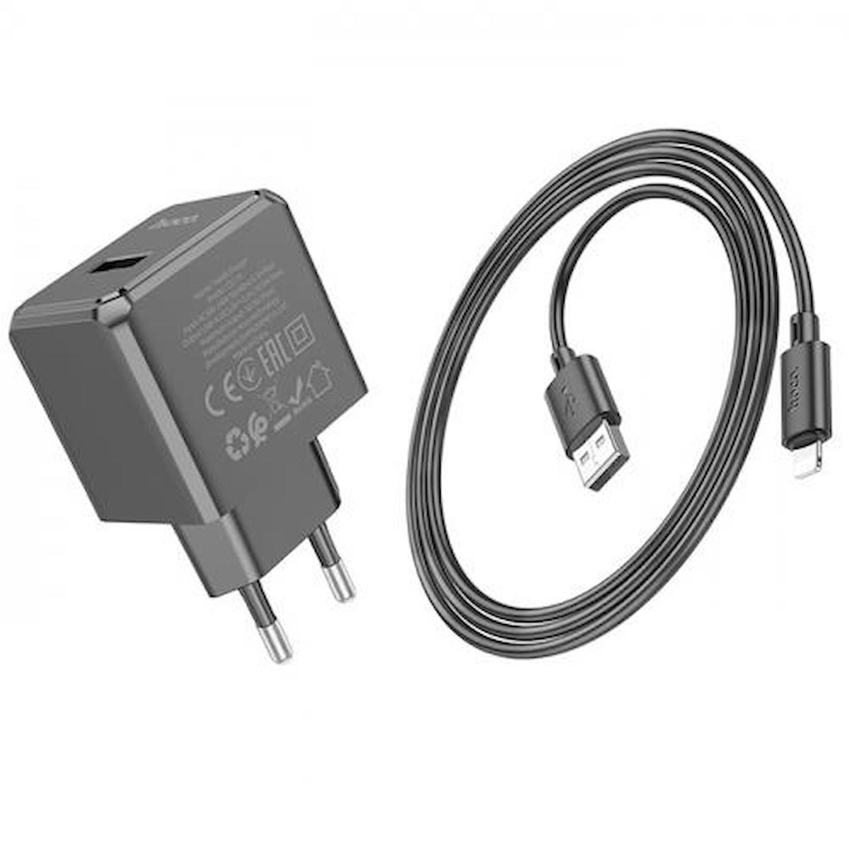 Polhammobile iPhone Lightning Kablolu 2.1 Amper Hızlı Şarj Aleti Siyah