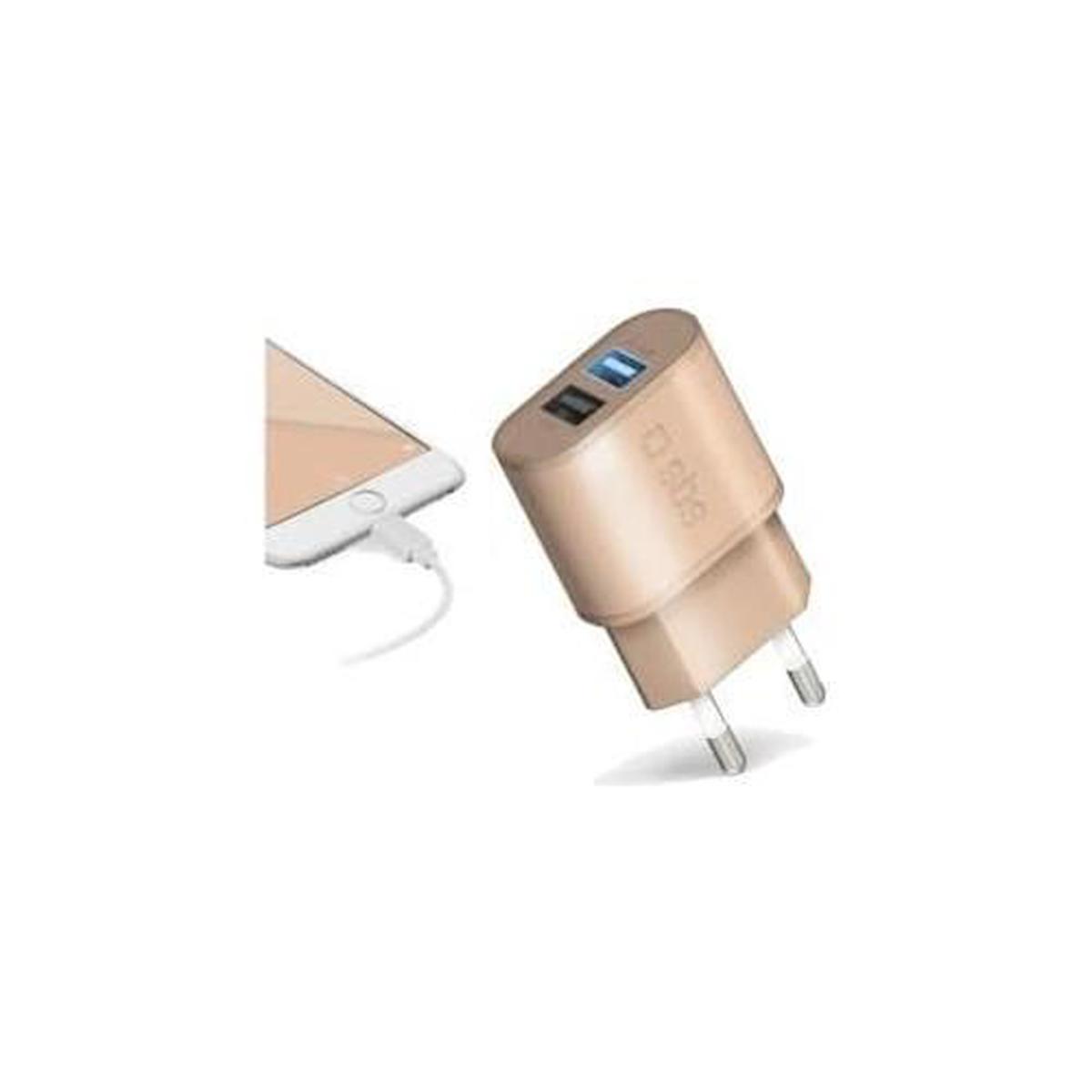 Sbs 37096 TETR2USB2APFAST Universal USB Kablolu Hızlı Şarj Aleti Gold