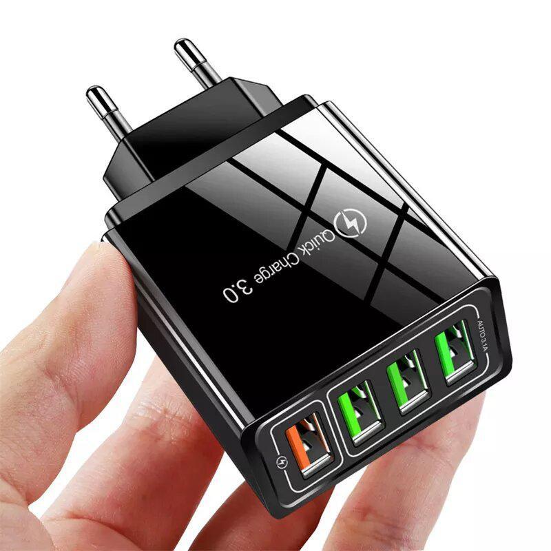 Zuidid Universal USB Kablolu 48 W 3.1 Amper Hızlı Şarj Aleti Siyah